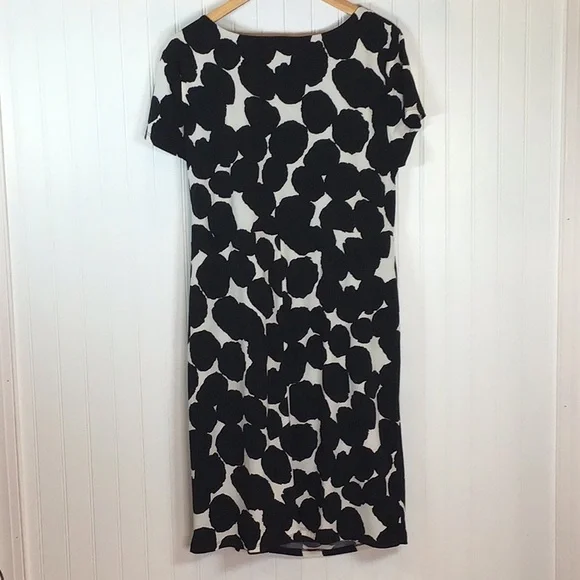 💖 Ellen Tracy | Black/White Twist Front Jersey Dress Size XL - Picture 11 of 12
